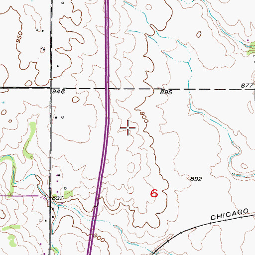 Topographic Map of Polk County, IA