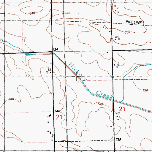Topographic Map of Scott County, IA