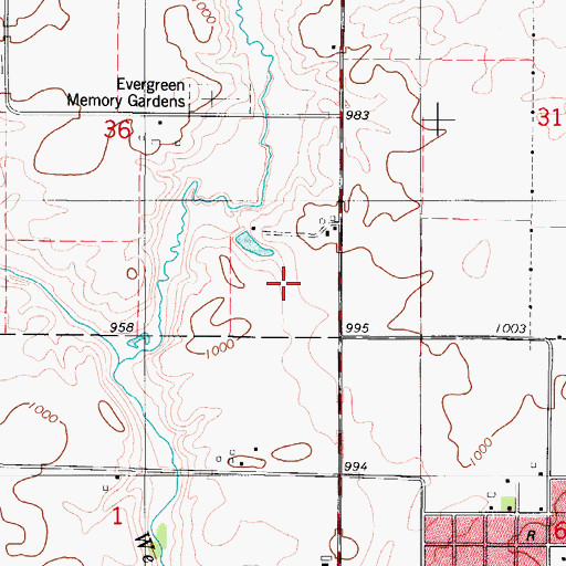 Topographic Map of Story County, IA