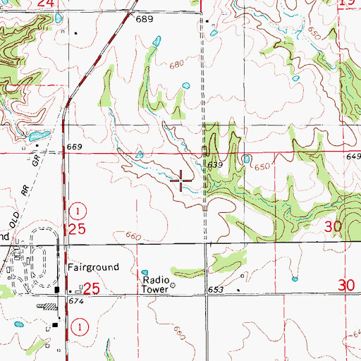 Topographic Map of Van Buren County, IA
