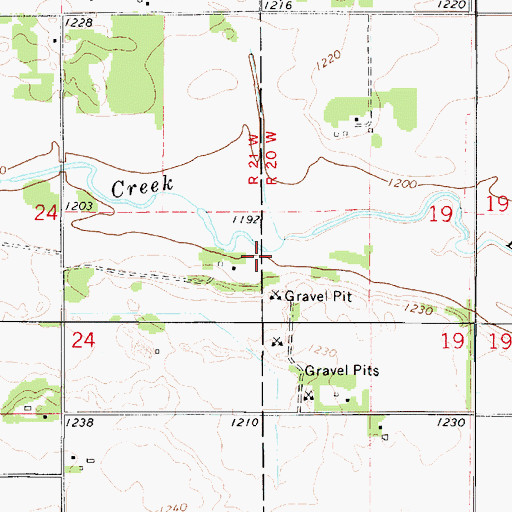 Topographic Map of Worth County, IA