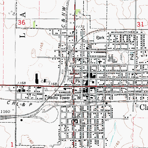 Topographic Map of Wright County, IA