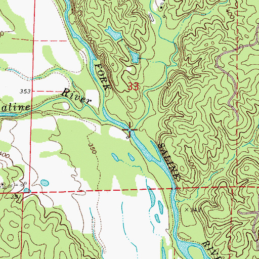 Topographic Map of Big Creek, AR