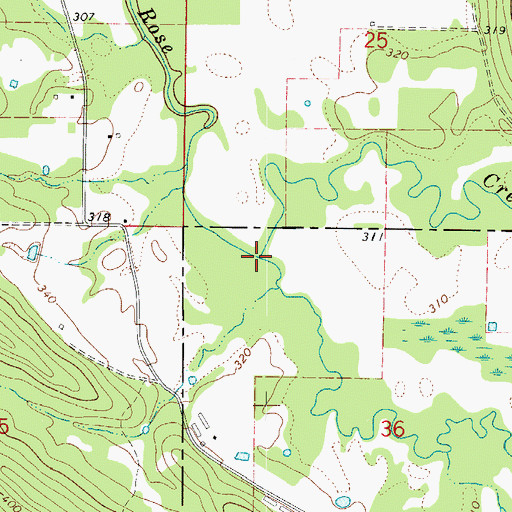 Topographic Map of Big Creek, AR