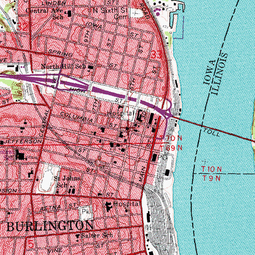 Topographic Map of Saint Pauls Roman Catholic Church, IA