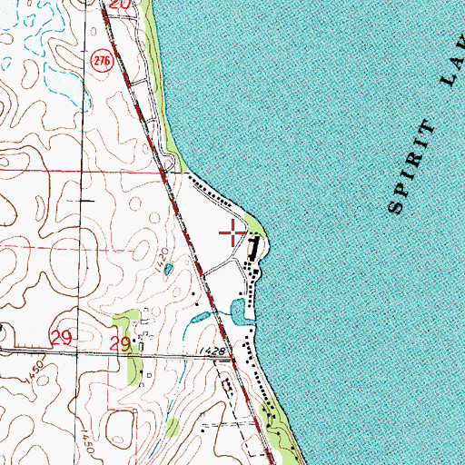 Topographic Map of Templer Park, IA