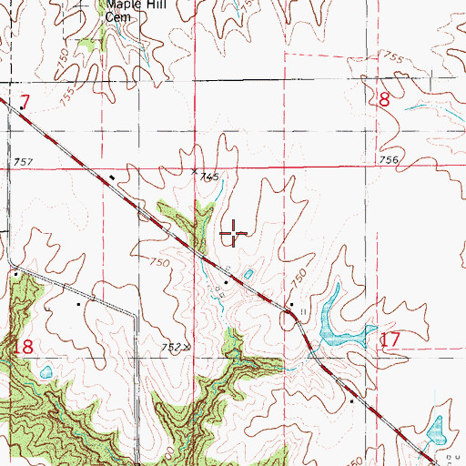 Topographic Map of Parksville (historical), IA