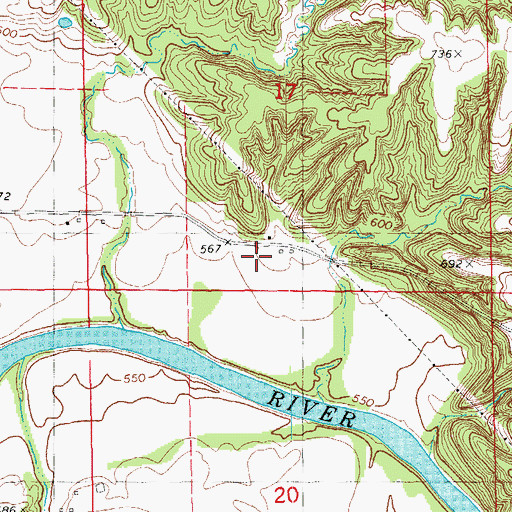 Topographic Map of Baltimore (historical), IA
