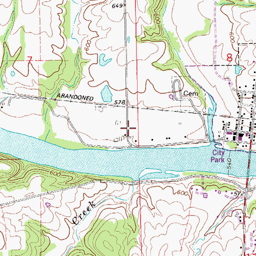 Topographic Map of Lexington, IA