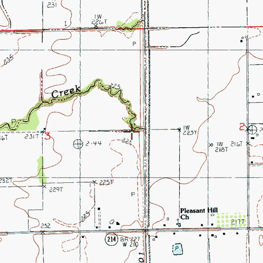 Topographic Map of Big Creek, AR