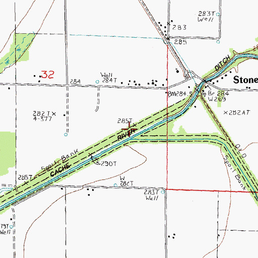 Topographic Map of Big Creek, AR