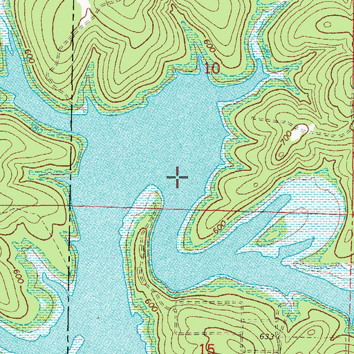 Topographic Map of Big Creek, AR