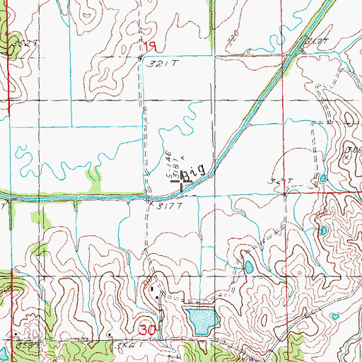 Topographic Map of Big Creek, AR