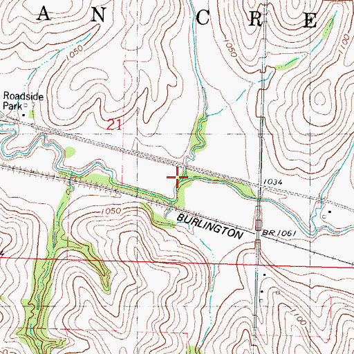 Topographic Map of Douglas Creek, IA