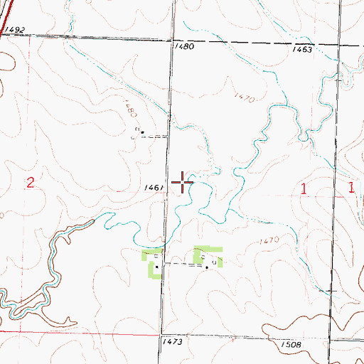 Topographic Map of Wagner Creek, IA