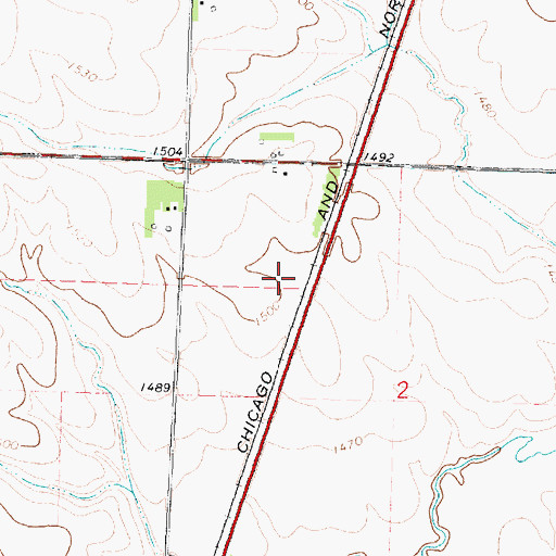 Topographic Map of Kappes Creek, IA