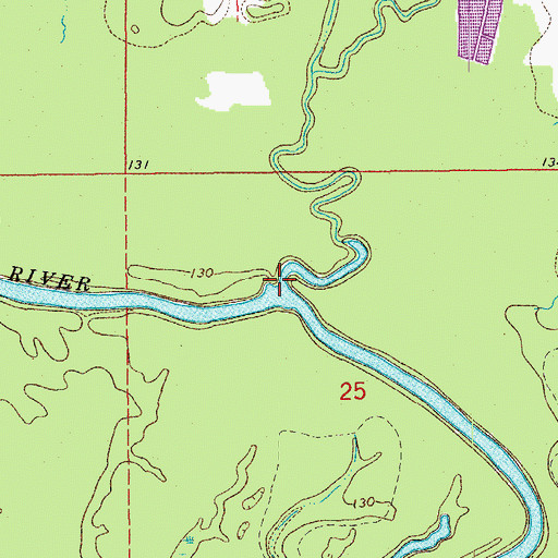 Topographic Map of Big Creek, AR