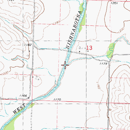 Topographic Map of Dutch Branch, IA