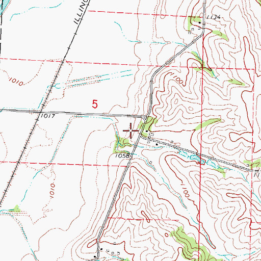Topographic Map of Orton, IA