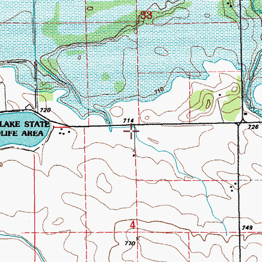 Topographic Map of Green Castle (historical), IA