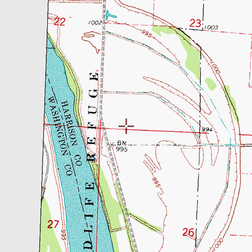 Topographic Map of Lone Tree Lake (historical), IA