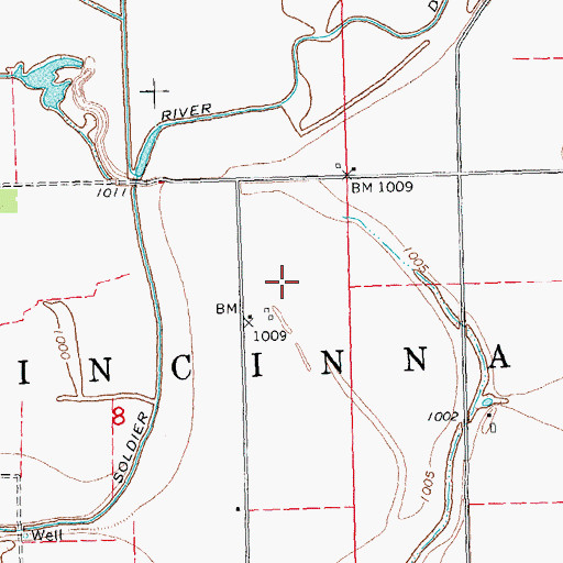 Topographic Map of Willow Marsh (historical), IA