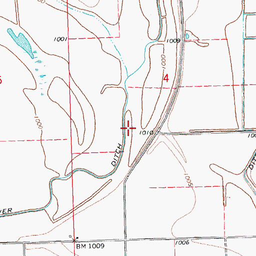 Topographic Map of Balls Lake (historical), IA