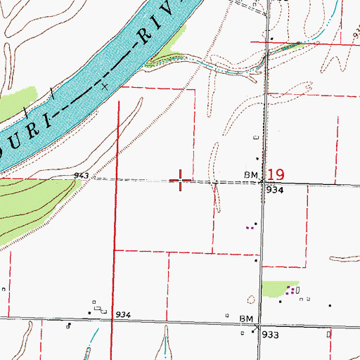Topographic Map of Eureka, IA