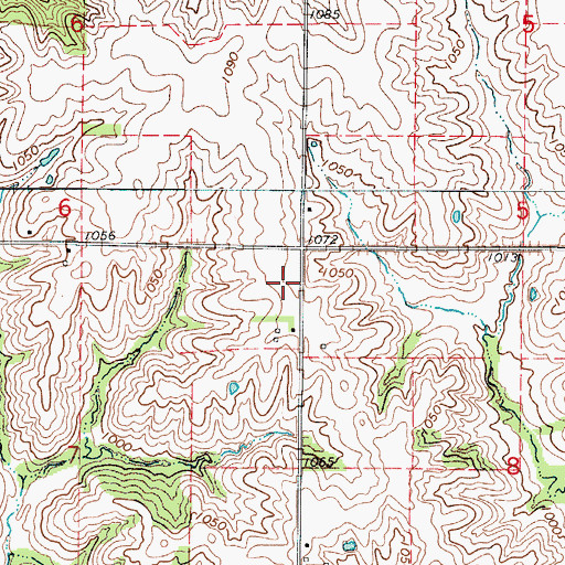 Topographic Map of Warsaw, IA