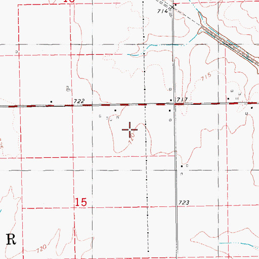 Topographic Map of Russellville (historical), IA