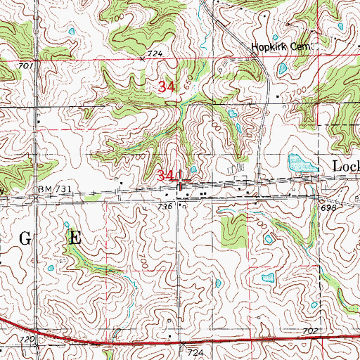 Topographic Map of Coal Port, IA
