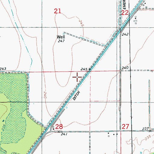 Topographic Map of Big Creek Ditch Main Ditch, AR
