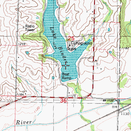 Topographic Map of Queen City (historical), IA