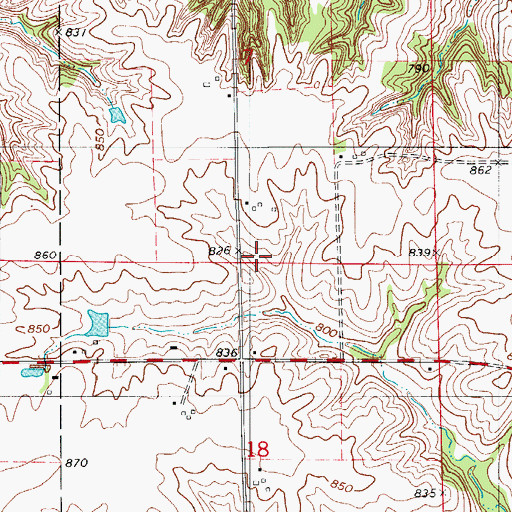 Topographic Map of English Settlement, IA