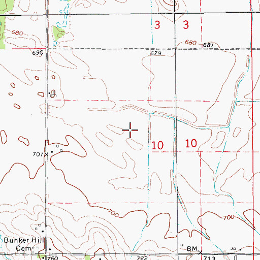 Topographic Map of Wassonville (historical), IA