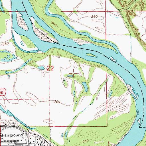 Topographic Map of Harrison, IA