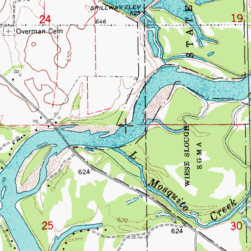 Topographic Map of Tices Ferry (historical), IA