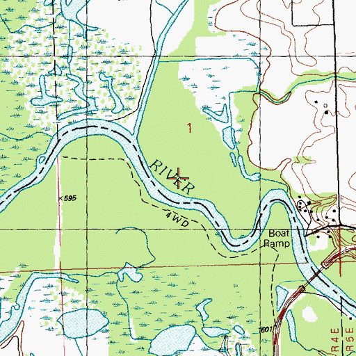 Topographic Map of Old Channel Lost Creek (historical), IA
