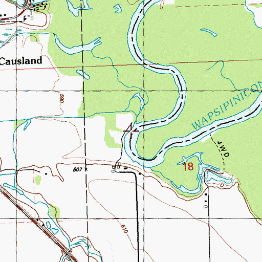 Topographic Map of Old Channel Lost Creek, IA