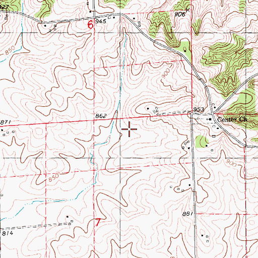 Topographic Map of Goose Pond (historical), IA