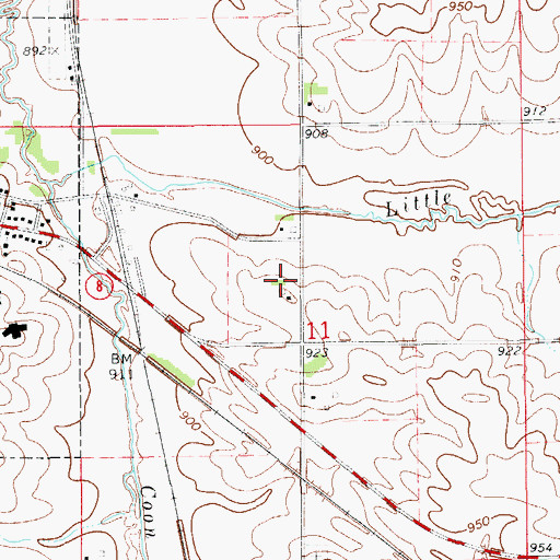 Topographic Map of West Union (historical), IA