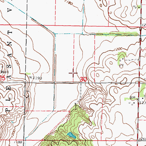 Topographic Map of Goose Lake (historical), IA