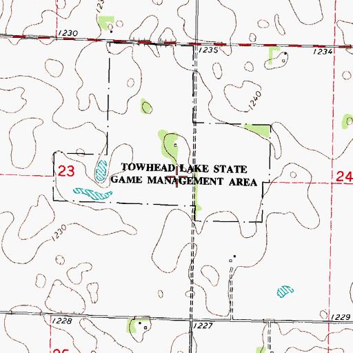Topographic Map of Towhead Lake, IA