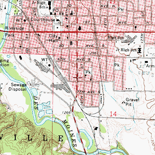 Topographic Map of Saint Patricks Catholic Church (historical), IA