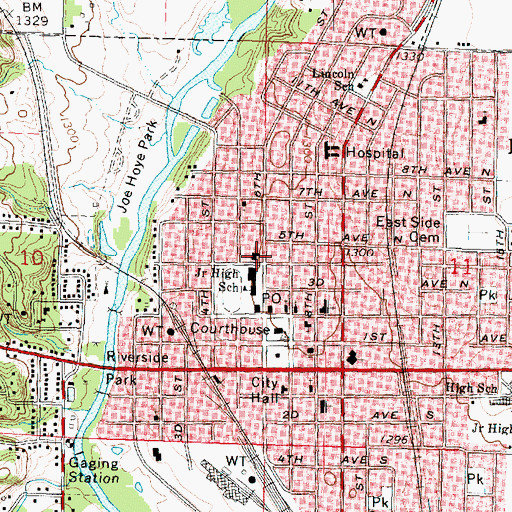 Topographic Map of Immanuel Lutheran Church, IA