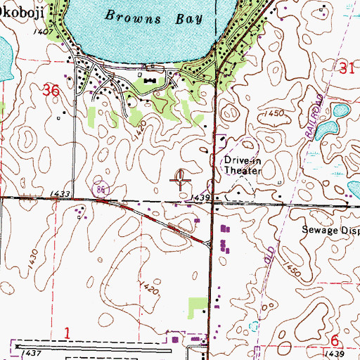Topographic Map of Marble Shaft Monument, IA