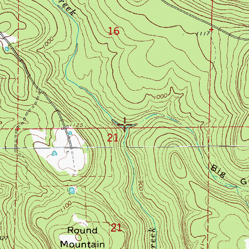 Topographic Map of Big Gum Hollow, AR