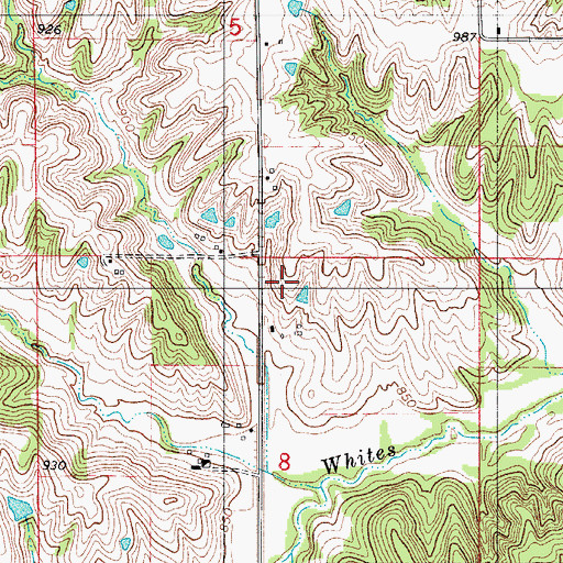 Topographic Map of Falvy School, IA