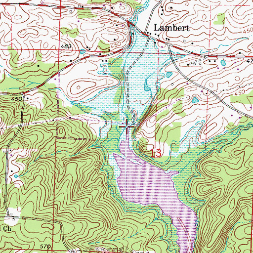 Topographic Map of Big Hill Creek, AR