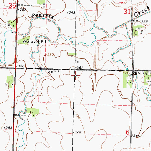 Topographic Map of Clay County, IA